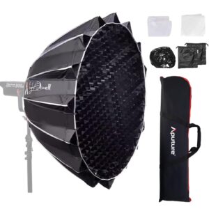 aputure light dome iii 35'' softbox bowens mount with diffuser cloth and honeycomb grid,quick-setup quick-folding for studio photography,for amaran series, aputure 600d,600x,300x etc