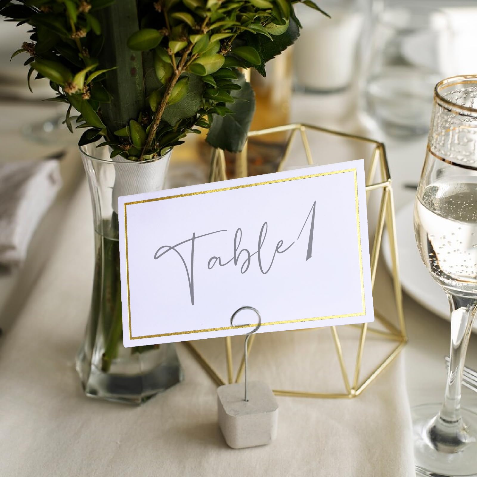 Place Cards Pack of 120 - Small Tent Cards with Gold Foil Border - Perfect for Weddings, Banquets, Events,Table Cards,Name Cards