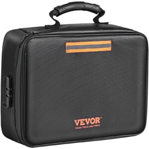 VEVOR Fireproof Document Box, Fireproof Document Bag with Lock 2000℉, 3-Layer Fireproof and Waterproof File Box 14.17x10.63x4.13 inch with Zipper, for Money, Documents, Jewelry and Passport