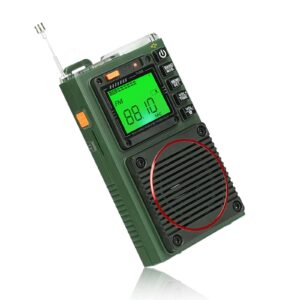 retekess tr111 shortwave radio, pocket radio with bluetooth, am fm sw vhf wb radio with app control, tf, recording, clock, alarm, sleep timer, sos, flashlight