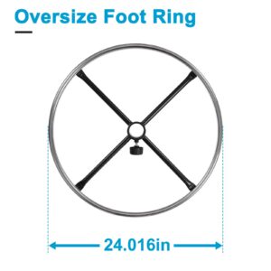 BOLISS Enlarged Office Drafting Chair Foot Ring, for Home and Office Chairs, 250lb Weight Capacity - Plated