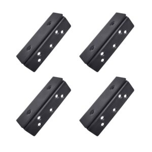zyamy 4pcs bed frame bed post double hook slot bracket bed rail hooks plates bed frame attachment hardware for wooden bed