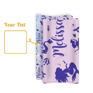 Custom Baby Changing Pad Covers - Mermaids Designs with Personalized Name - 2 Pack Jersey Knit Ultra Soft Diaper Changing Table Cover Set for Girls Gift Color02