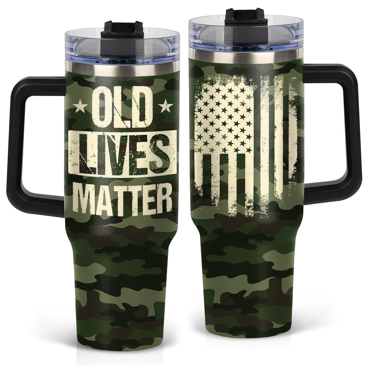 Limima Gifts for Old Men, Old Lives Matter 40 oz Tumbler, Birthday - Retirement - Christmas Gift for Old People, Gift for Grandpa - Him - Dad - Husband,60th - 70th - 80th - 90th Birthday Old Man Gift