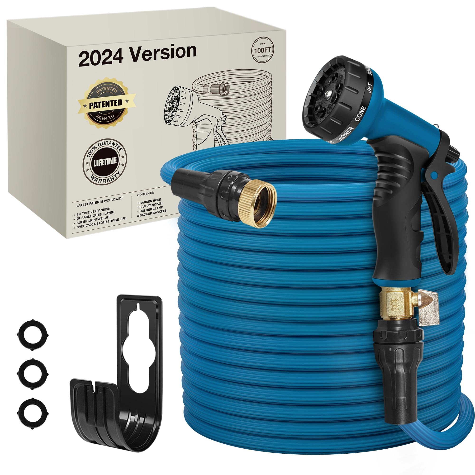 Garden Hose Black 1.0 (100FT, Blue)