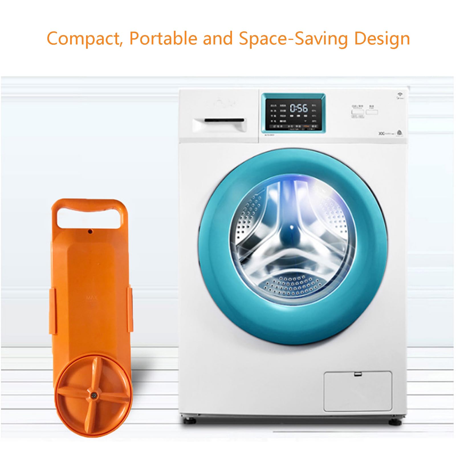 Portable Mini Washing Machine, Bucket Mounted Washing Machine, Compact Semi Automatic Washer Laundry with Digital Display and Leakage Protection Fit for Dormitories Apartment