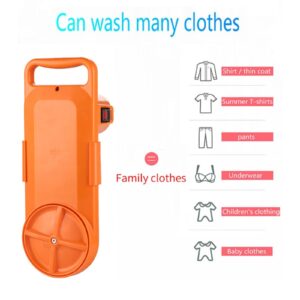 Portable Mini Washing Machine, Bucket Mounted Washing Machine, Compact Semi Automatic Washer Laundry with Digital Display and Leakage Protection Fit for Dormitories Apartment