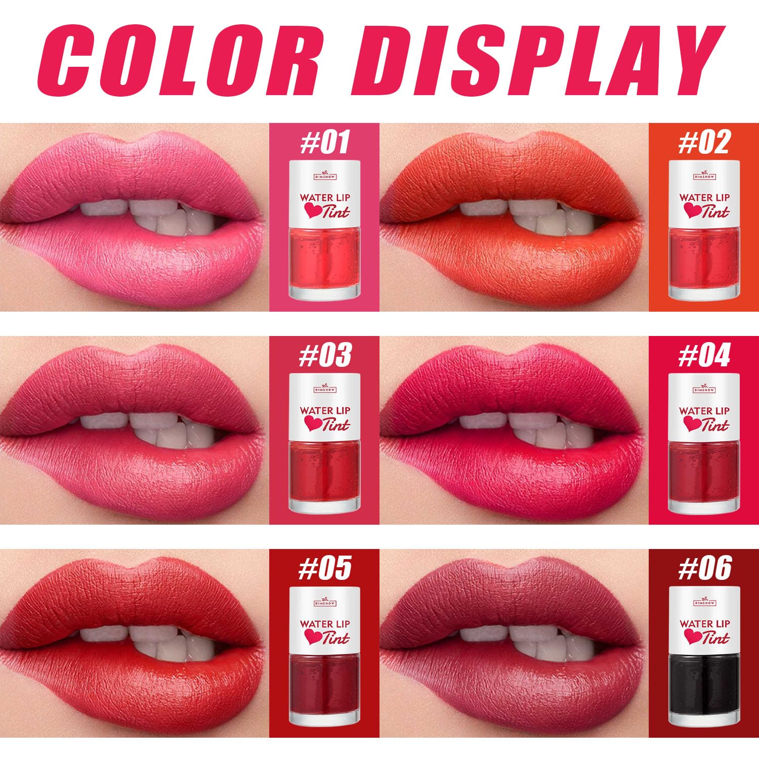 3 Colors Water Lip Tint Stain Set, Velvet Color Lip Tint Watery Lip Stain,Lip & Cheek Tint Moisturizing Mini Liquid Lipstick, Weightless & Non-sticky Finish Long-lasting Waterproof Lip Tint (Set A)