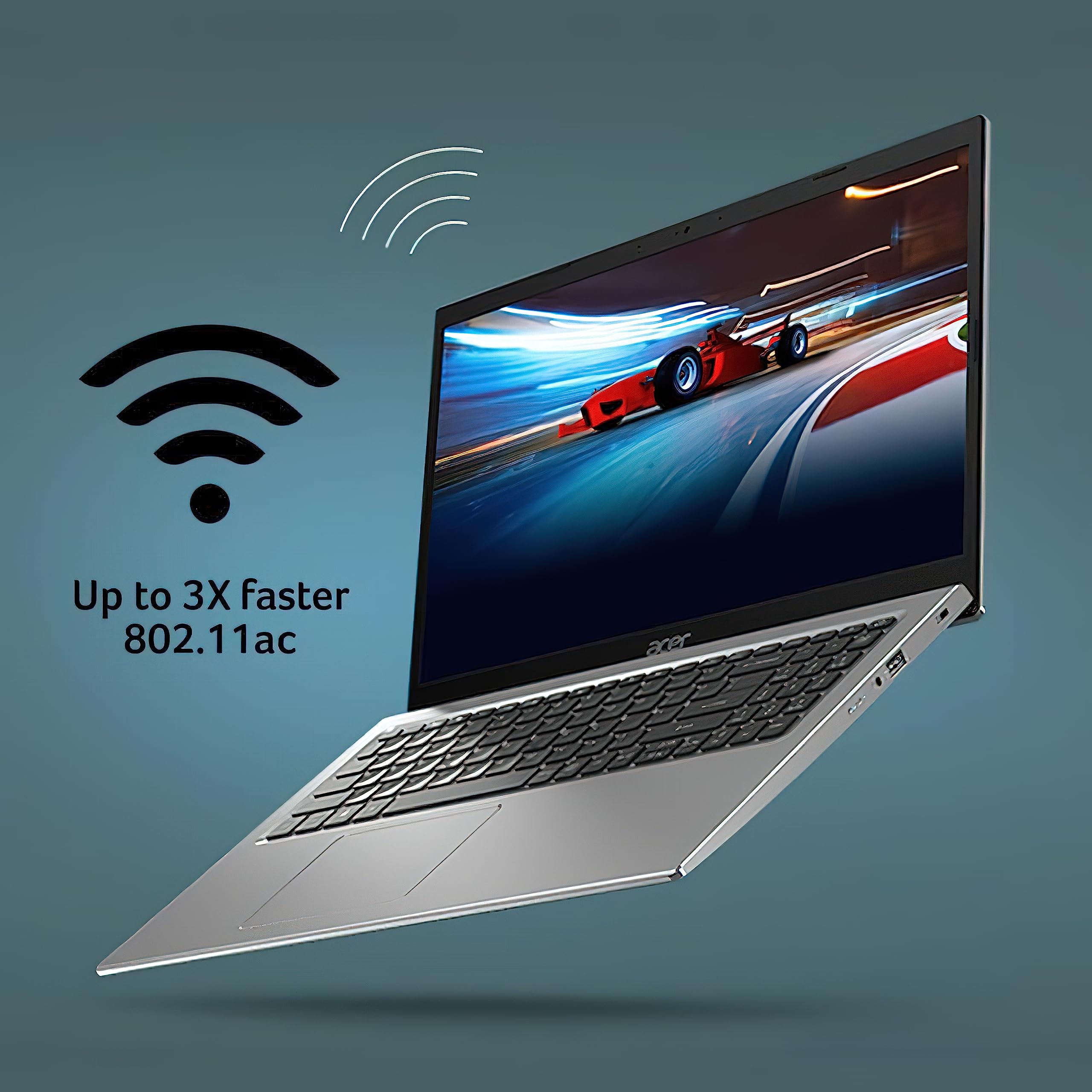 Acer 2023 Newest Aspire 1 Slim Laptop, 15.6" FHD Laptop, Intel Celeron Dual-core Processor, 16GB RAM, 128GB eMMC, 1-Year Microsoft 365 Personal Subscription,Student, Win 11 Home S, Bundle with JAWFOAL