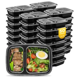glotoch 50 pack 32oz【2024 upgrade】meal prep container microwave safe,extra large &thick food storage containers with lids,durable bento boxes bpa-free, stackable,dishwasher/freezer safe