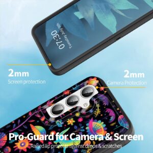 BFUKVOU for Galaxy A54 5G Case,Dual Layer Hybrid (Magnetic Mount Friendly) Shockproof Drop Protection Impact Phone Cover Case for Samsung Galaxy A54 5G 6.4 inch,Cute Joyful Dinosaur