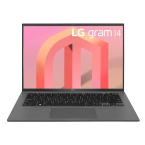 lg gram (2022) 14z90q ultra lightweight laptop, 14" (1920 x 1200) ips display, intel evo 12th gen i7 1260p processor, 16gb lpddr5, 512gb nvme ssd, fhd webcam, thunderbolt 4, windows 11, gray (renewed)