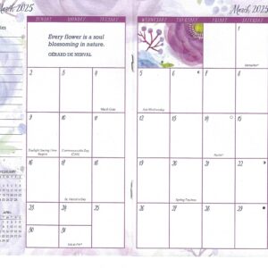 Floral Inspirations 2024-2025 Two Year Planner for Scheduling, Planning, and Organizing