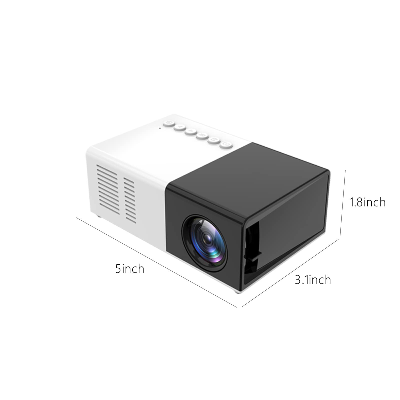 Mini Video Projector 1080P Portable Projector Compatible with HDMI| AV| USB| Laptop, Mini TV for Living Room/Bedroom Outdoor Movie Projector Tech Gadgets Cool Stuff Personalized Gifts (Blue)