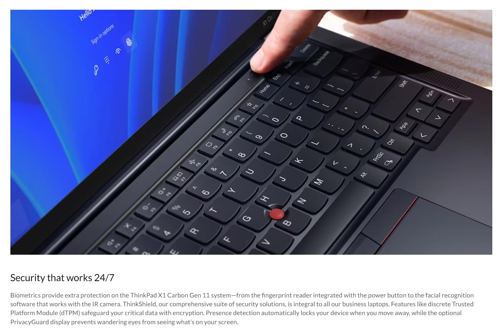 Lenovo Gen 11 ThinkPad X1 Carbon Laptop with Intel Core i5-1335U Processor, 14" WUXGA Non-Touch Display, 16GB LPDDR5 RAM, 512GB Gen4 Performance SSD, Thunderbolt, Backlit Keyboard and Windows 11 Pro