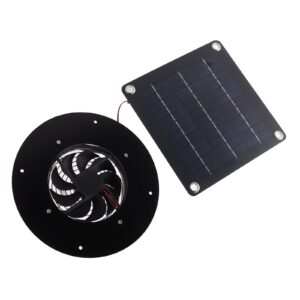 MagiDeal Solar Panel Fan Ventilator 20W 12V Exhaust Fan Solar Powered Ventilation Fan for Window Greenhouse Small Chicken Coop Pet House Ventilation