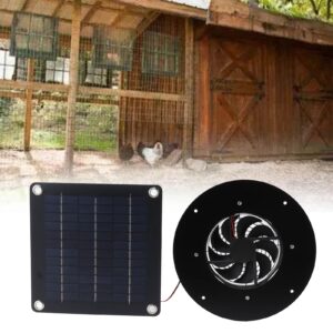 MagiDeal Solar Panel Fan Ventilator 20W 12V Exhaust Fan Solar Powered Ventilation Fan for Window Greenhouse Small Chicken Coop Pet House Ventilation
