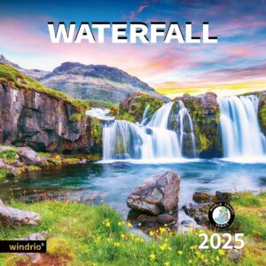 2024 2025 wall calendar, 18 month july 2024 - december 2025, monthly calendar waterfall, 12" x 24" opened,full page months thick & sturdy paper for gift calendar organizing & planning