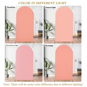 Spandex Fitted Arch Backdrop Cover Chiara Arch Cover Backdrop Fabric,2-Sided Wedding Arch Cover for Wedding Ceremony Birthday Party Baby Shower Banquet Decoration(Dusty Rose, 3.3 x 6.6 ft)