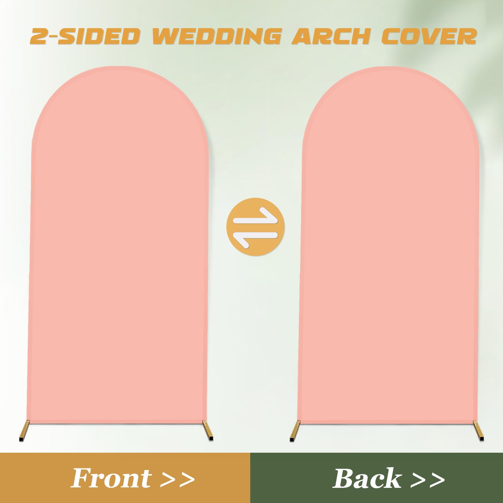 Spandex Fitted Arch Backdrop Cover Chiara Arch Cover Backdrop Fabric,2-Sided Wedding Arch Cover for Wedding Ceremony Birthday Party Baby Shower Banquet Decoration(Dusty Rose, 3.3 x 6.6 ft)