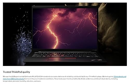 Lenovo Gen 11 ThinkPad X1 Carbon Laptop with Intel Core i7-1365U vPro Processor, 14" WUXGA 100% sRGB Anti-Glare Touchscreen, 16GB LPDDR5 RAM, 1TB Gen4 Performance SSD, Thunderbolt, and Windows 11 Pro