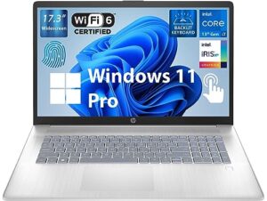 hp 2023 business laptop, 17.3" widescreen hd+ touchscreen, intel 10-core i7-1355u up to 5ghz, 32gb ddr4, 1tb ssd, fingerprint reader, backlit keyboard, hdmi, bluetooth, wifi 6, windows 11 pro, marspc