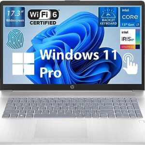 HP 2023 Business Laptop, 17.3" Widescreen HD+ Touchscreen, Intel 10-Core i7-1355U up to 5GHz, 32GB DDR4, 1TB SSD, Fingerprint Reader, Backlit Keyboard, HDMI, Bluetooth, WiFi 6, Windows 11 Pro, MarsPC