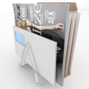 vray designs llc clear acrylic file holder -office desk file organizer | premium 6mm acrylic organizer with 5 sections | file folder holder, mail organizer, acrylic desk organizer | made in usa (fh1)