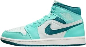 nike jordan 1 mid women bleached turq/sky j teal dz3745-300 9.5