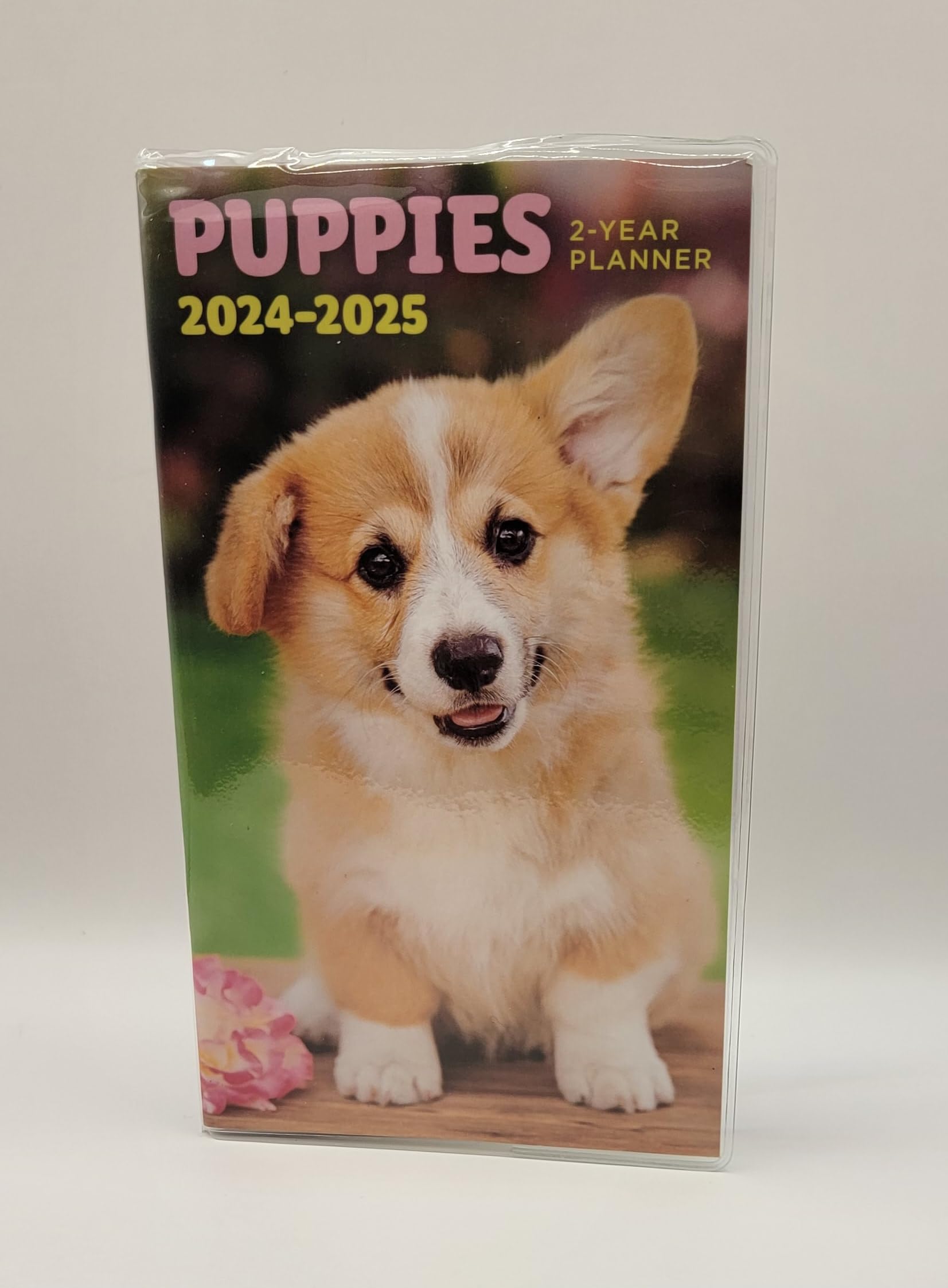 NB 2024-2025 Puppies 2 Year Planner Calender Mini Pocket Sized Organizer Puppy Lovers Corgi