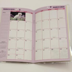 NB 2024-2025 Puppies 2 Year Planner Calender Mini Pocket Sized Organizer Puppy Lovers Corgi