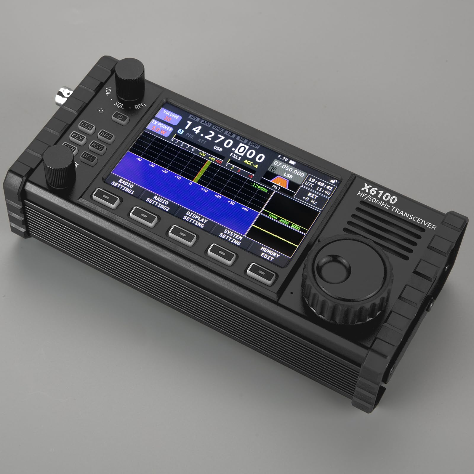 Xiegu X6100 HF Transceiver,SDR,10W,Full Mode,Built-in Battery,Portable Long Range Two-Way Radio