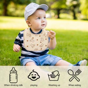 Da GaoYang 8 Pack Muslin Baby Bibs for Newborns and Toddlers, Cotton Unisex Baby Bandana Drool Bibs for Drooling and Teething & Feeding