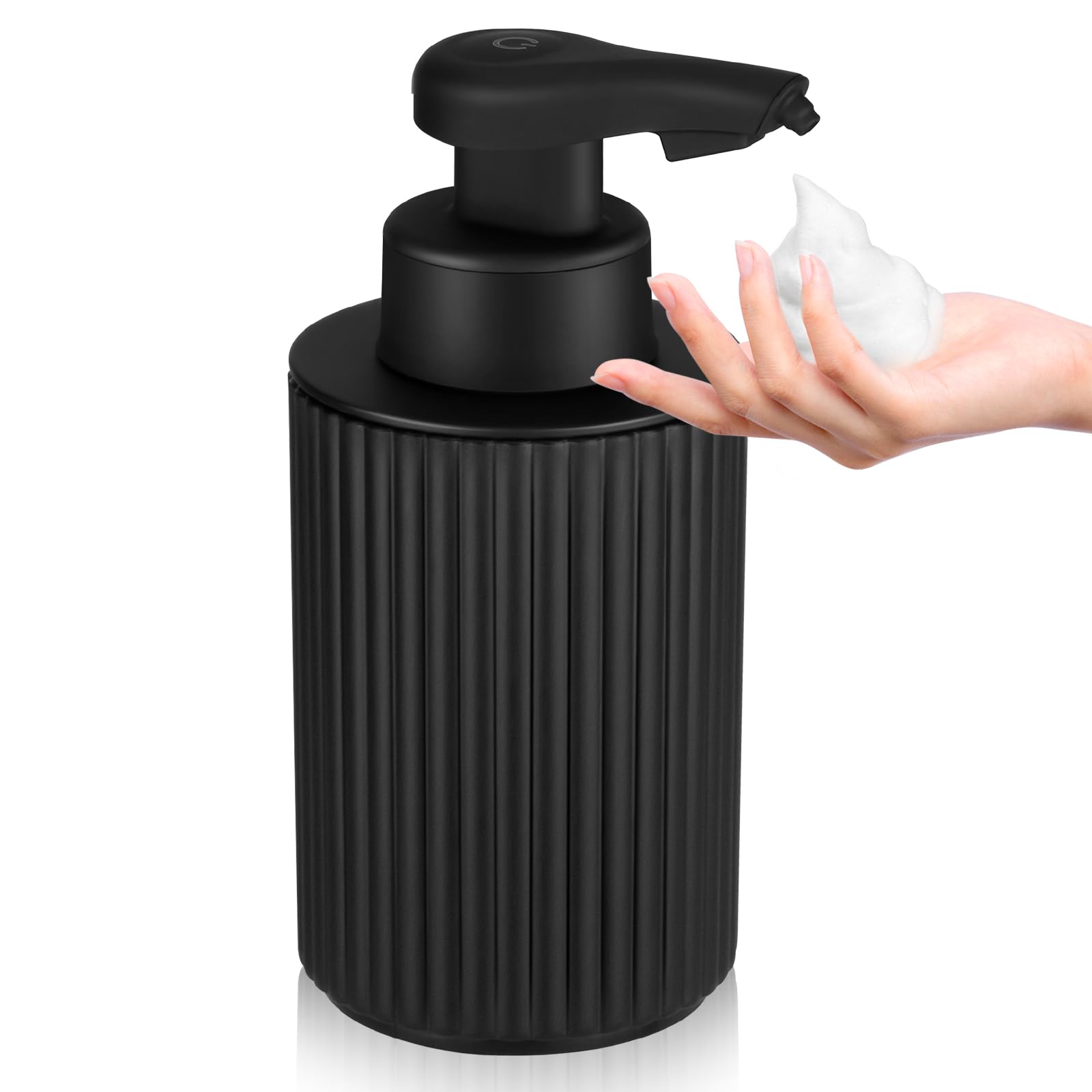 Automatic Soap Dispenser Foaming Hand Free Soap Dispenser Foam Rechargeable Soap Dispenser Touchless Soap Dispenser Smart Electric Auto Dish Soap Dispenser for Bathroom, Kitchen, Commercia White