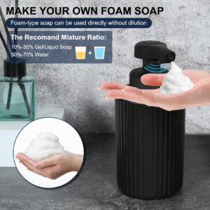 Automatic Soap Dispenser Foaming Hand Free Soap Dispenser Foam Rechargeable Soap Dispenser Touchless Soap Dispenser Smart Electric Auto Dish Soap Dispenser for Bathroom, Kitchen, Commercia White