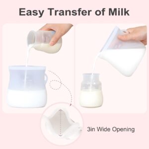 Reusable Breast Milk Storage Bags | 8.5oz Silicone Breast Milk Storage Bags Freezer, 7pcs Double Seal, BPA Free Breastmilk Storage Container for Breastfeeding