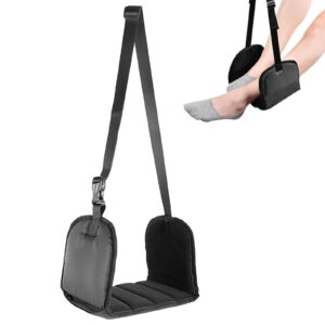 airplane footrest travel foot hammock: plane feet rest accessories portable feet sling memory foam comfort essentials