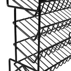 Vtopmart 4-Tier Spice Rack Organizer with 28 Empty Glass Jars and 432 Labels, Rust Resistant Metal, Black, Countertop, Cabinet, Kitchen and Pantry