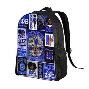 Raoirlw Zeta Phi Sorority Paraphernalia Gifts Backpack Laptop Bag Large Casual Backpack