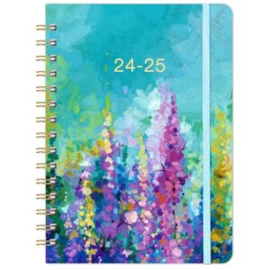 2024-2025 planner - planner/calendar 2024-2025, jul 2024 - jun 2025, 2024-2025 planner weekly and monthly with tabs, 6.3" x 8.4", hardcover with back pocket + thick paper - oil painting