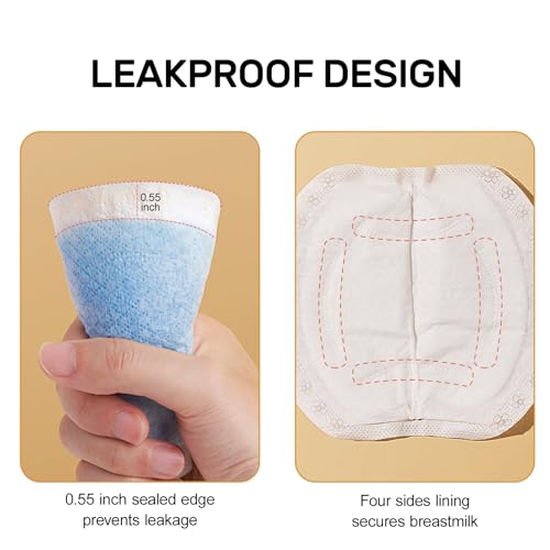 NCVI Nursing Pads Disposable, Super Absorbent and Keep Dry, Breast Pads for Leaking Milk, Soft &Thin Nipple Pads for Nursing Moms, Breastfeeding Essentials, 60 Count