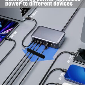 240W USB C Charger, 8 Port Fast USB C Charging Station, 65W Type C Laptop Fast Charger, Compatible with MacBook Pro/Air iPad Pro/Air iPhone 14 13 12/Pro Max Galaxy Note S22 Pixel