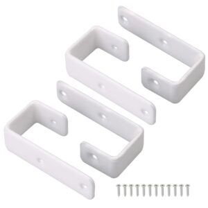 4pcs white 7-shaped plastic coated bunk bed ladder hook bed ladder hooks for bed hook tool 25mm