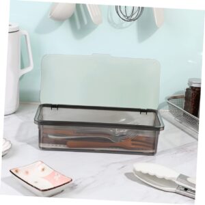 Luxshiny 2pcs Cutlery Storage Box Unique Cutlery Holder Plastic Utensil Case Delicate Cutlery Organizer Chopsticks Clear Mugs Water Filter Pitcher Utensil Holder Camping Plastic Cap Baby Pp