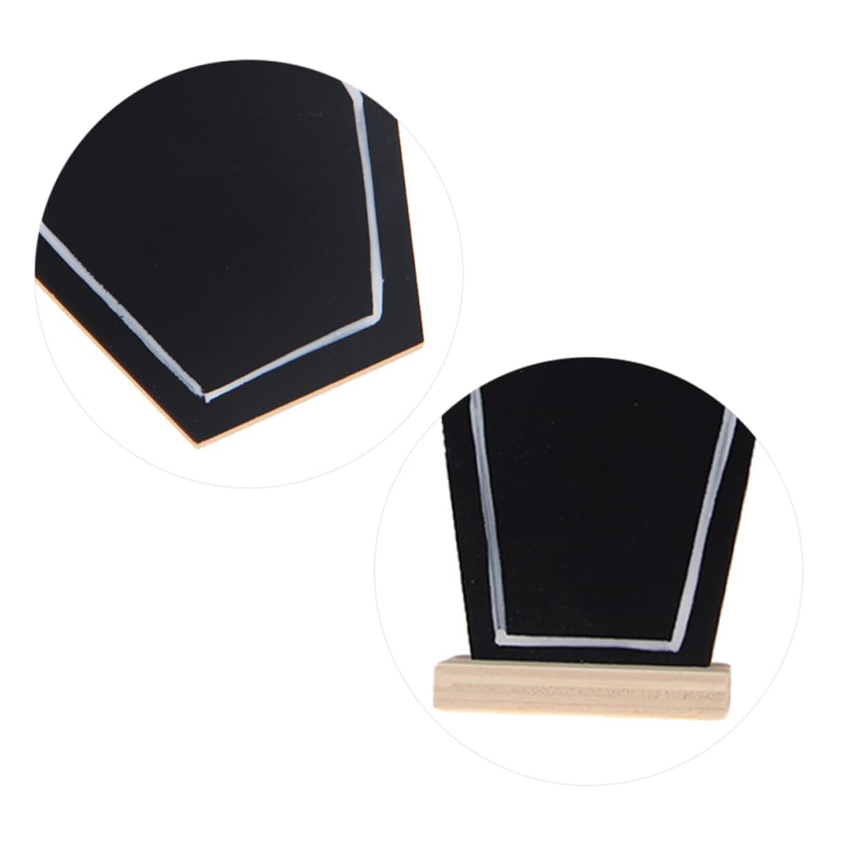 STOBOK 2pcs Desk Topper Table Top Decor Small Chalkboard Sign Home Accents Decor Black Home Decor Tabletop Decor Food Decor Decorative Blackboard Message Board Wooden Household