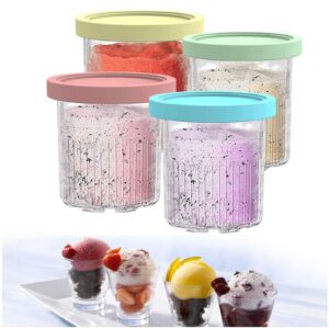 raypur creami containers, for ninja creami ice cream maker pints,24 oz ice cream pints bpa-free,dishwasher safe for nc500 nc501 series ice cream maker
