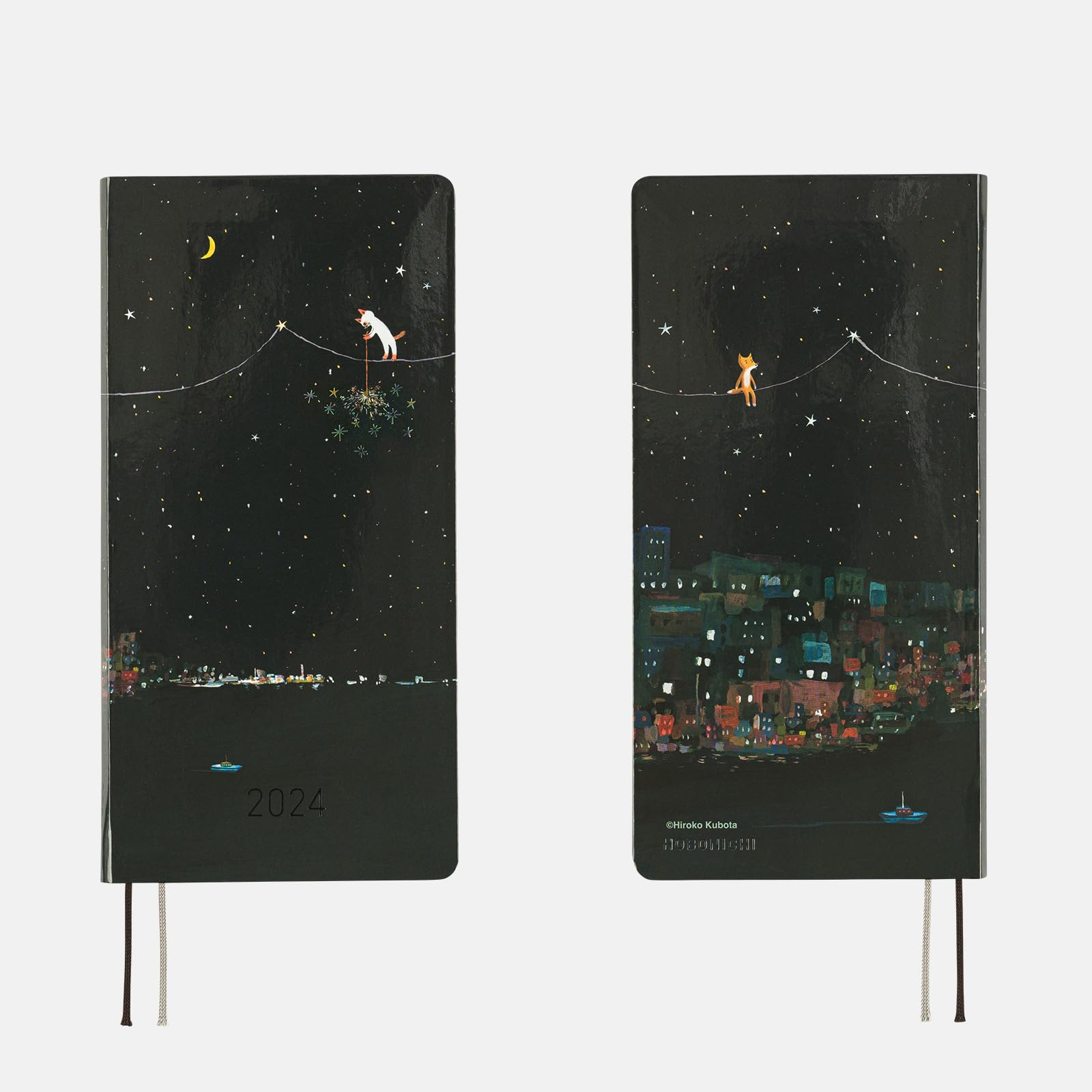 Hobonichi Techo Weeks [English/Tall and Slim Size/January 2024 Start] Hiroko Kubota: Another night of falling star sparklers