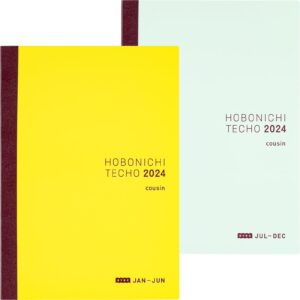 hobonichi techo cousin book [japanese/a5/january 2024 start/monday start/6-months x 2books]