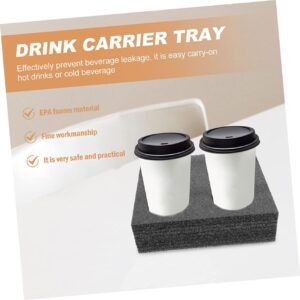 SWOOMEY Cup Holders for Drinks to go Cup Holders Drink Carry Holder take Drink Tray Drink Carrier Takeout 4-Cup Tray Milk Tea Coffee Tray Takeaway Cup epe Foam Composite Pearl Cotton