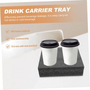 TIDTALEO Knitted Cotton Cup Holder Drink Tray Cup Carrier Trays Coffee Cup Carrier Tray Convenient Cup Holder Bottle Carrier Epe Foam Composite Pearl Cotton Bracket Milk Tea re-usable